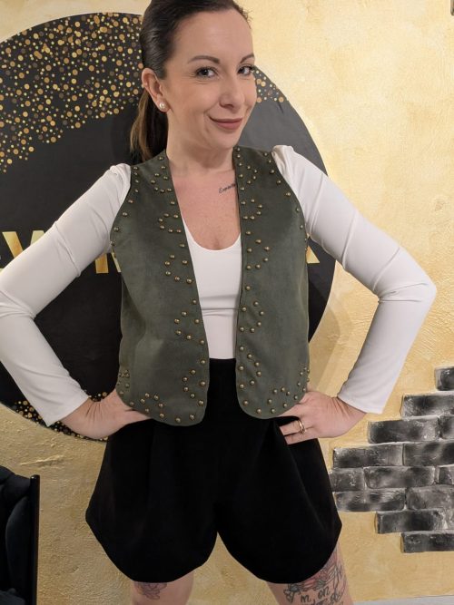 GILET SCAMOSCIATO VERDE MILITARE