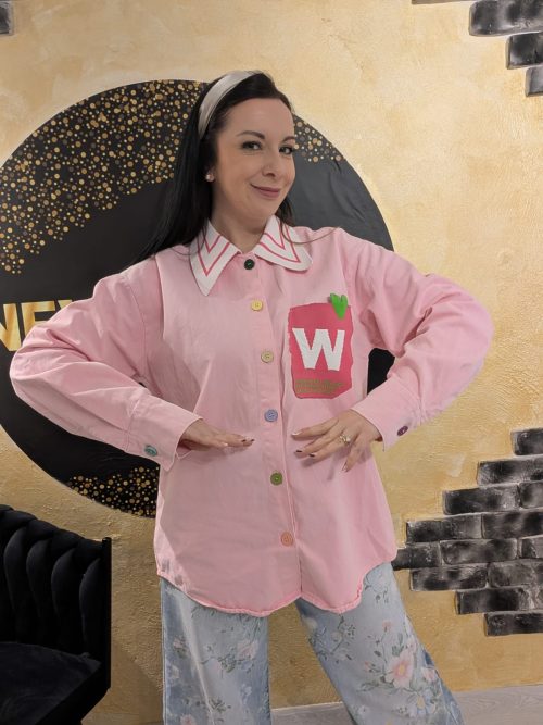 CAMICIA JEANS ROSA