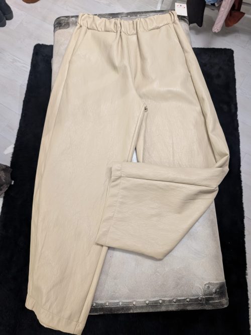 PANTALONE ECOPELLE BEIGE